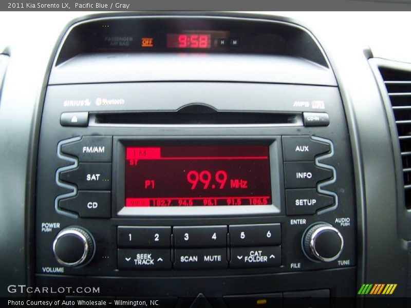 Pacific Blue / Gray 2011 Kia Sorento LX