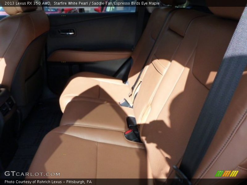 Starfire White Pearl / Saddle Tan/Espresso Birds Eye Maple 2013 Lexus RX 350 AWD