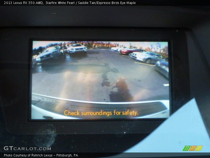 Starfire White Pearl / Saddle Tan/Espresso Birds Eye Maple 2013 Lexus RX 350 AWD
