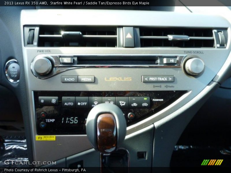 Controls of 2013 RX 350 AWD