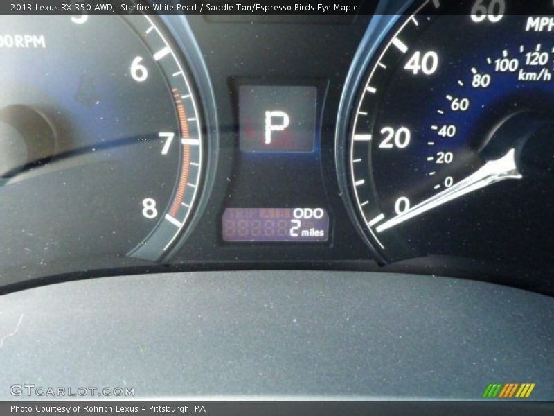 Starfire White Pearl / Saddle Tan/Espresso Birds Eye Maple 2013 Lexus RX 350 AWD