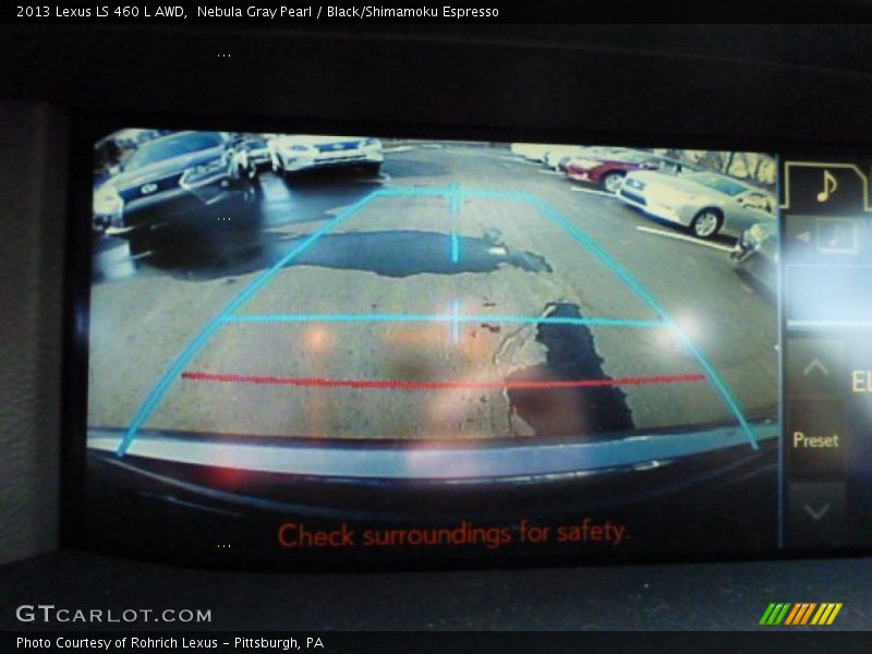 Nebula Gray Pearl / Black/Shimamoku Espresso 2013 Lexus LS 460 L AWD