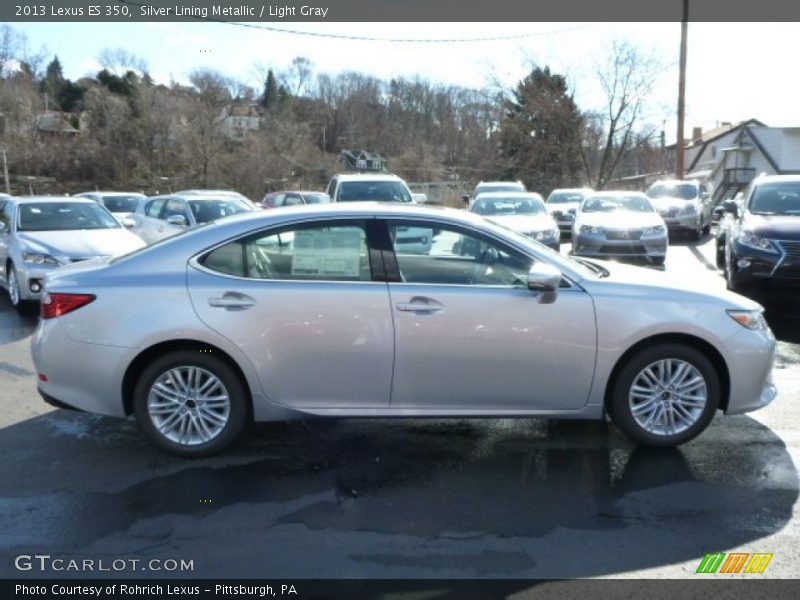 Silver Lining Metallic / Light Gray 2013 Lexus ES 350