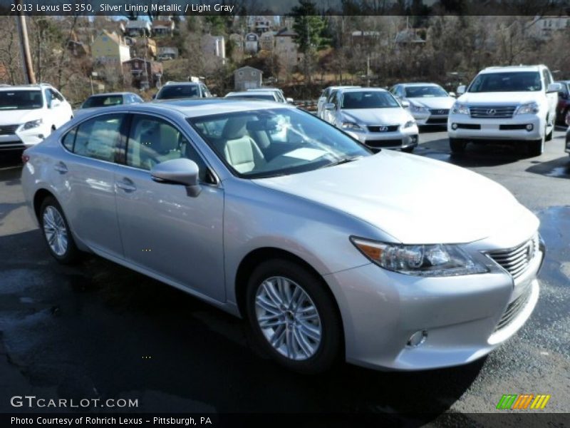 Silver Lining Metallic / Light Gray 2013 Lexus ES 350