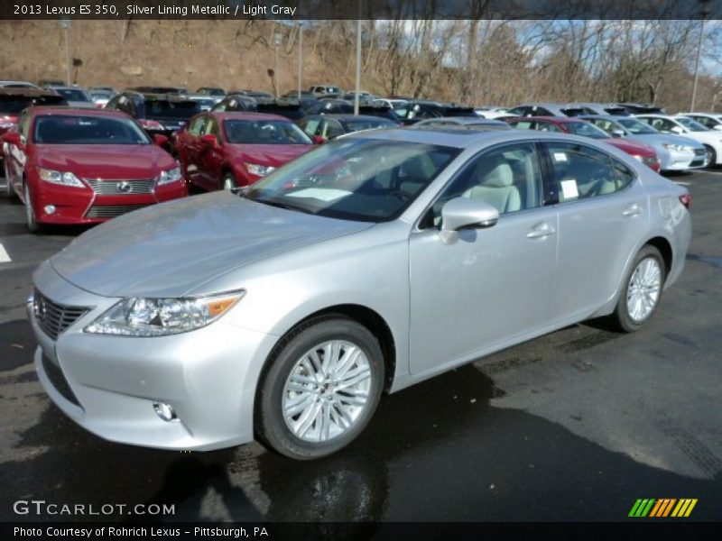 Silver Lining Metallic / Light Gray 2013 Lexus ES 350