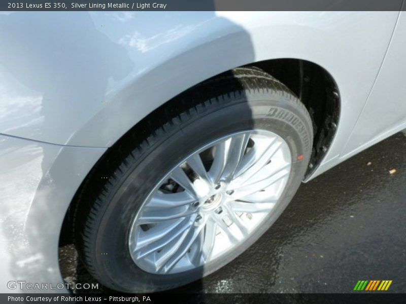 Silver Lining Metallic / Light Gray 2013 Lexus ES 350