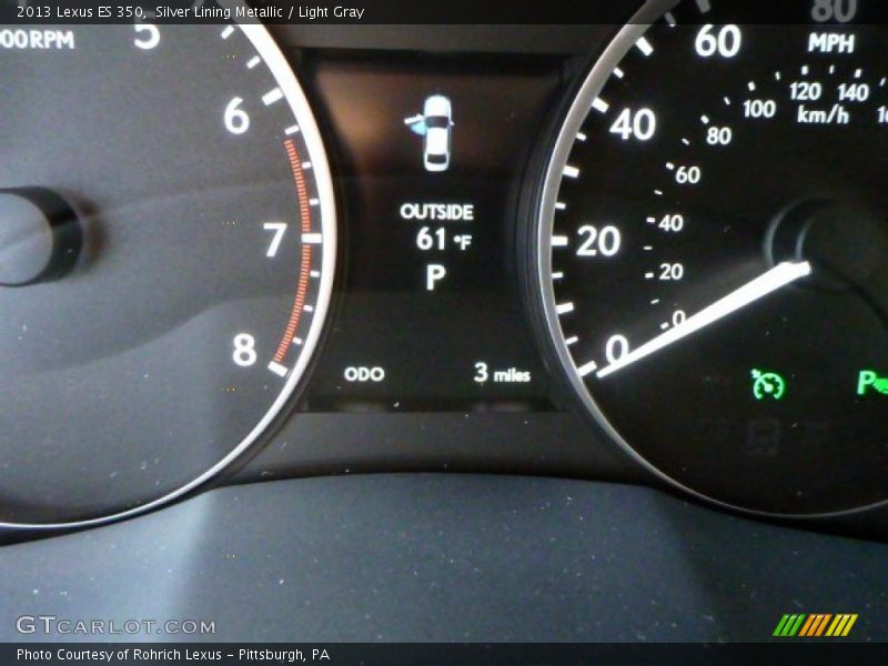 Silver Lining Metallic / Light Gray 2013 Lexus ES 350