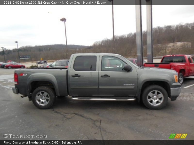 Gray Green Metallic / Ebony 2011 GMC Sierra 1500 SLE Crew Cab 4x4