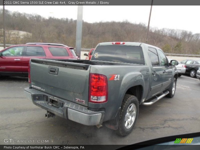 Gray Green Metallic / Ebony 2011 GMC Sierra 1500 SLE Crew Cab 4x4