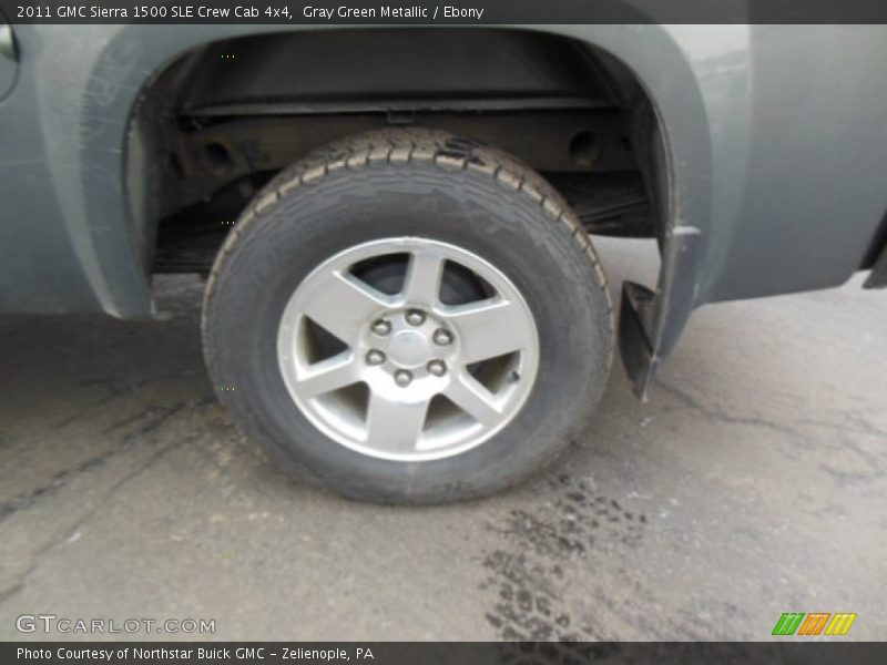 Gray Green Metallic / Ebony 2011 GMC Sierra 1500 SLE Crew Cab 4x4
