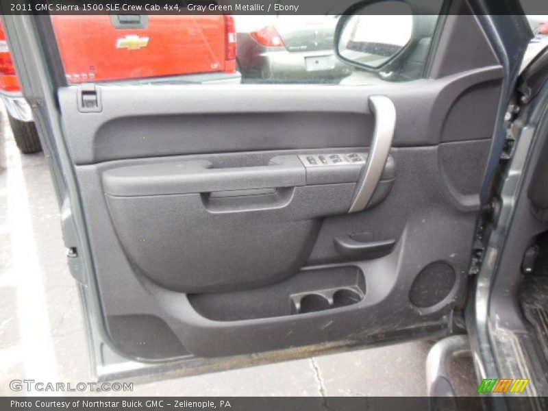 Gray Green Metallic / Ebony 2011 GMC Sierra 1500 SLE Crew Cab 4x4