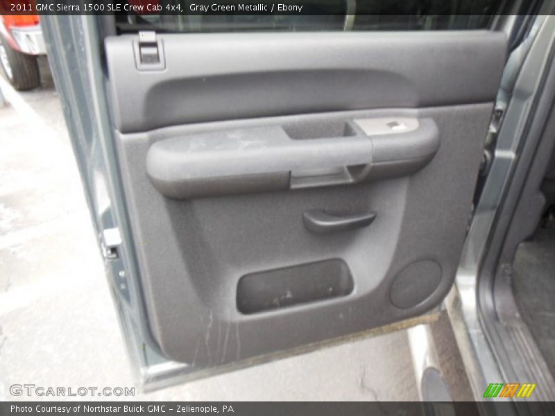 Gray Green Metallic / Ebony 2011 GMC Sierra 1500 SLE Crew Cab 4x4
