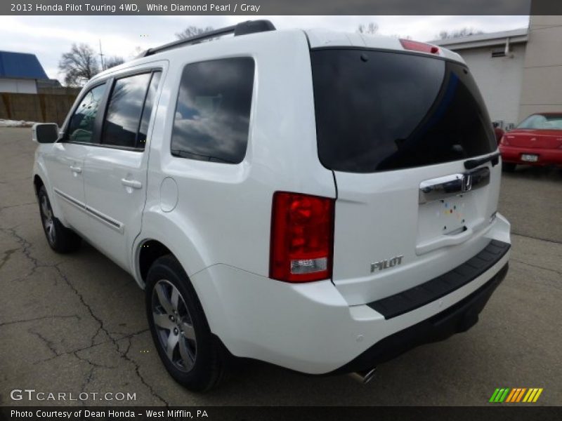 White Diamond Pearl / Gray 2013 Honda Pilot Touring 4WD
