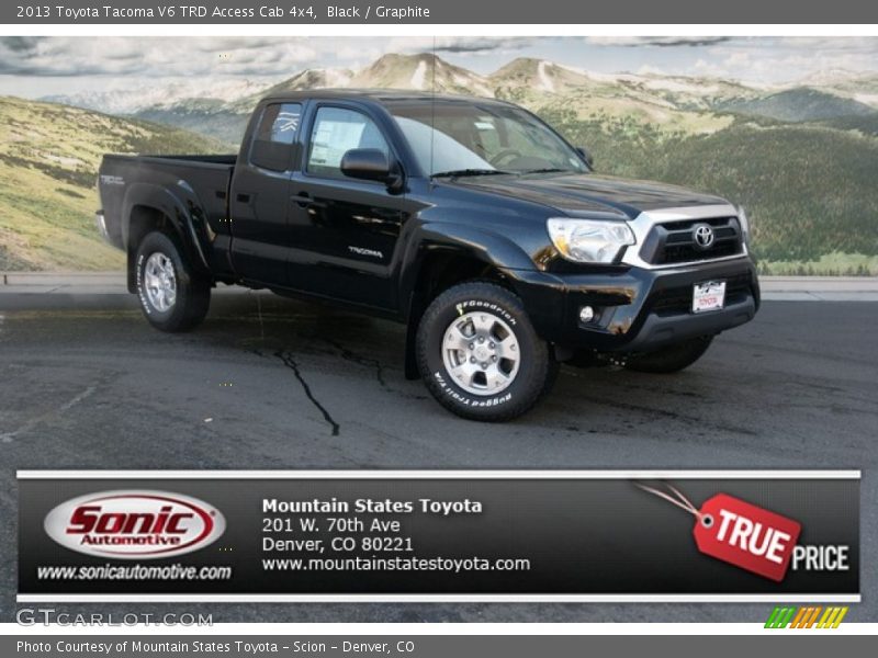 Black / Graphite 2013 Toyota Tacoma V6 TRD Access Cab 4x4