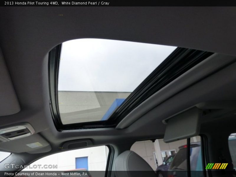 White Diamond Pearl / Gray 2013 Honda Pilot Touring 4WD