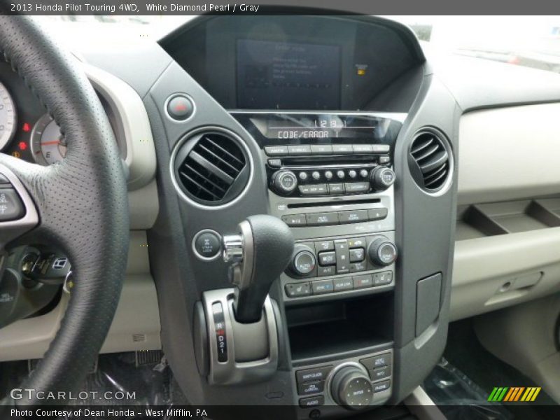 White Diamond Pearl / Gray 2013 Honda Pilot Touring 4WD