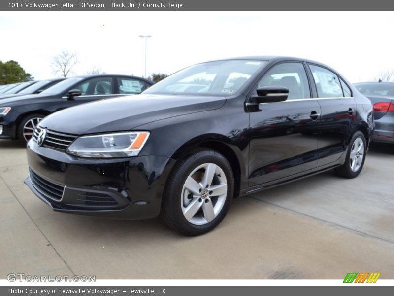 Black Uni / Cornsilk Beige 2013 Volkswagen Jetta TDI Sedan