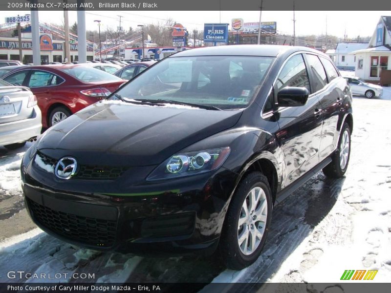 Brilliant Black / Black 2009 Mazda CX-7 Sport AWD