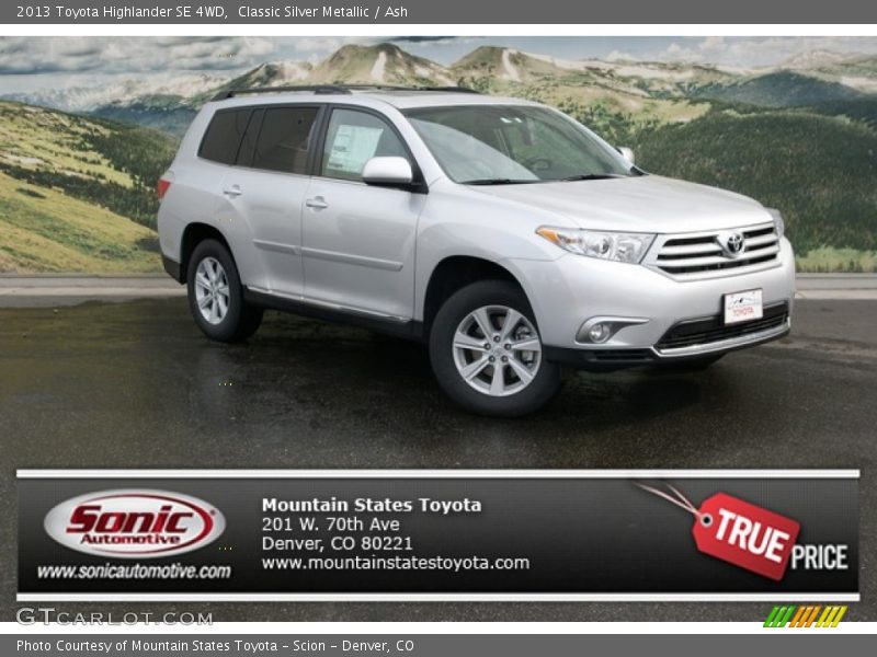 Classic Silver Metallic / Ash 2013 Toyota Highlander SE 4WD