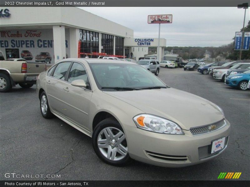Gold Mist Metallic / Neutral 2012 Chevrolet Impala LT