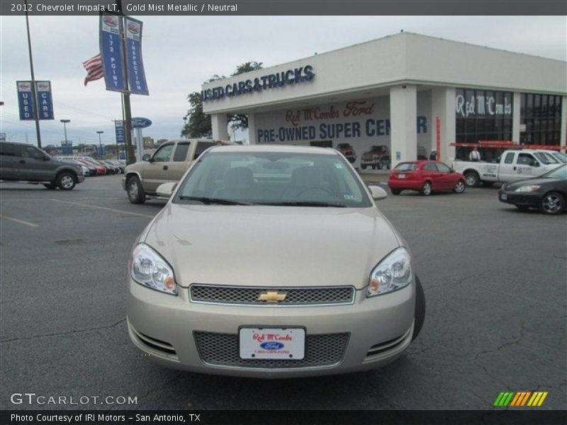Gold Mist Metallic / Neutral 2012 Chevrolet Impala LT