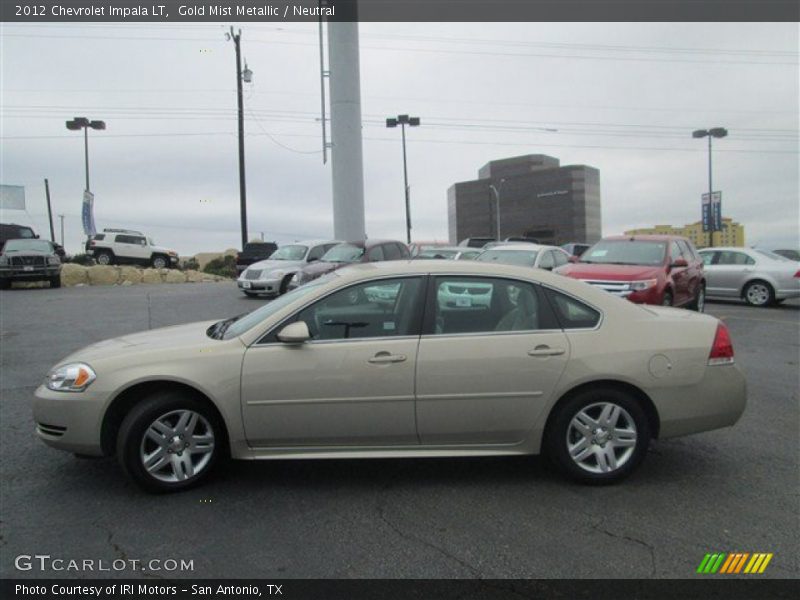 Gold Mist Metallic / Neutral 2012 Chevrolet Impala LT