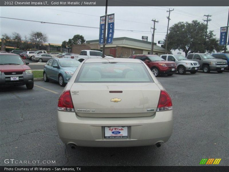 Gold Mist Metallic / Neutral 2012 Chevrolet Impala LT