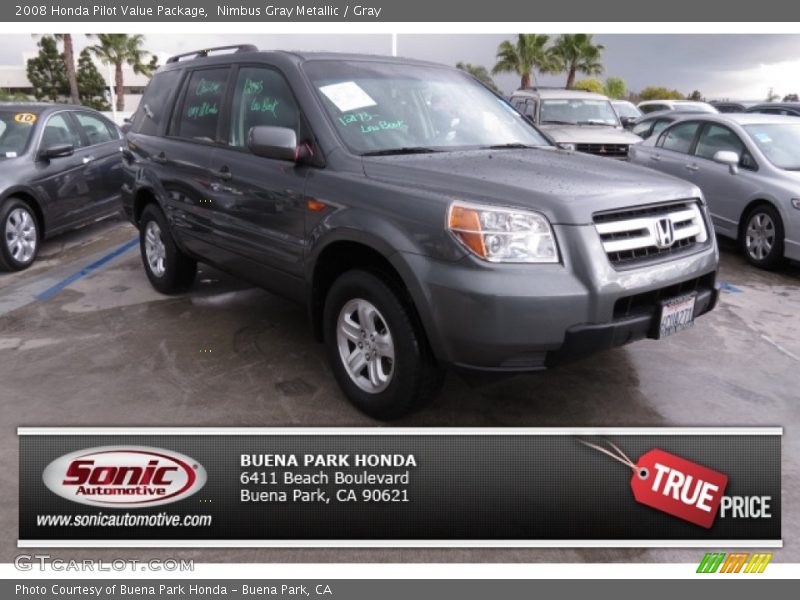 Nimbus Gray Metallic / Gray 2008 Honda Pilot Value Package