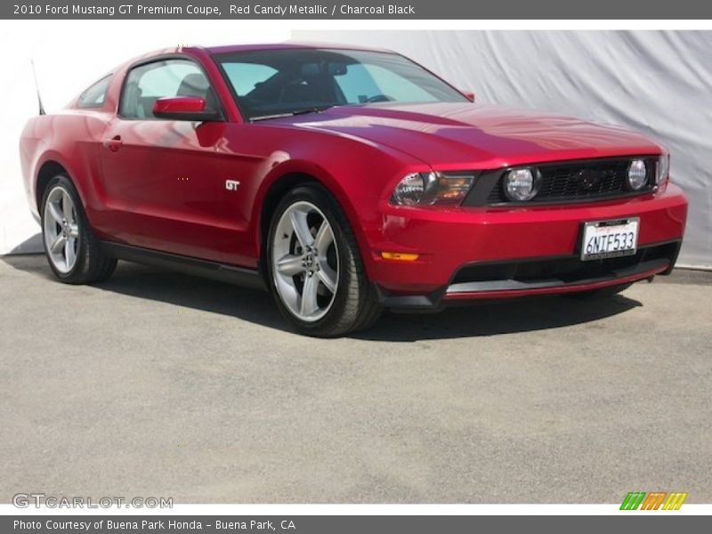 Red Candy Metallic / Charcoal Black 2010 Ford Mustang GT Premium Coupe