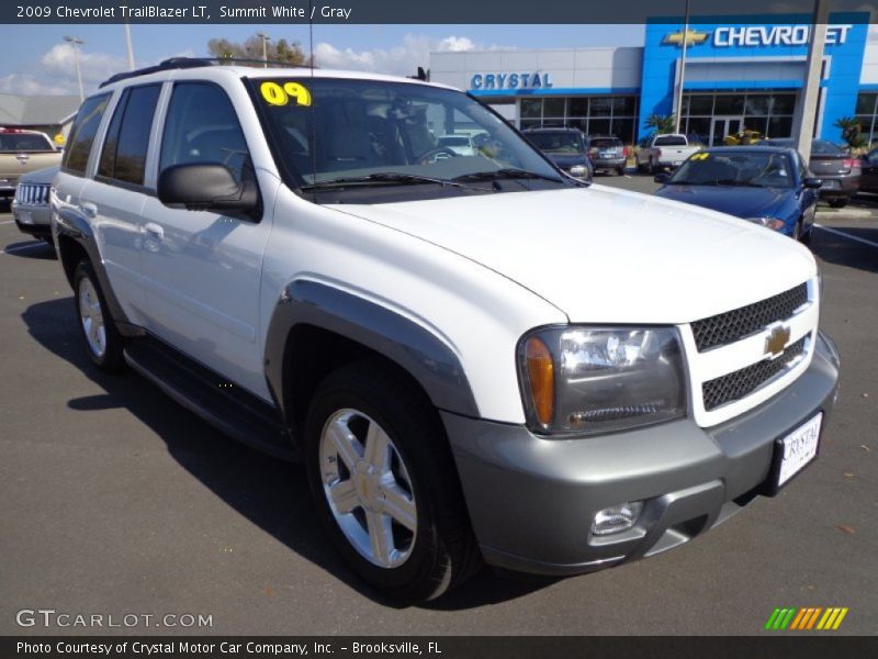 Summit White / Gray 2009 Chevrolet TrailBlazer LT