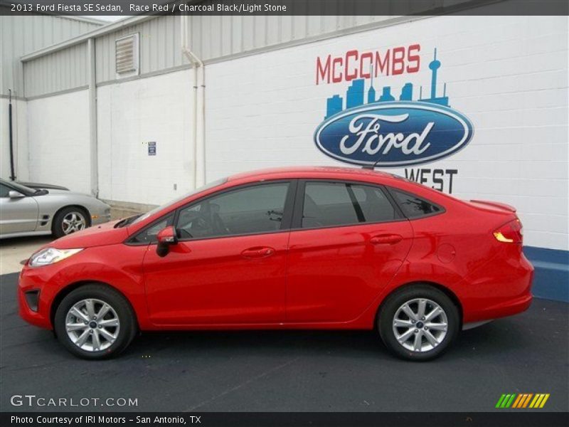 Race Red / Charcoal Black/Light Stone 2013 Ford Fiesta SE Sedan