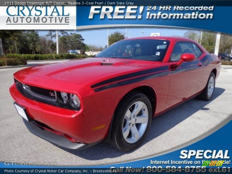 Redline 3-Coat Pearl / Dark Slate Gray 2011 Dodge Challenger R/T Classic