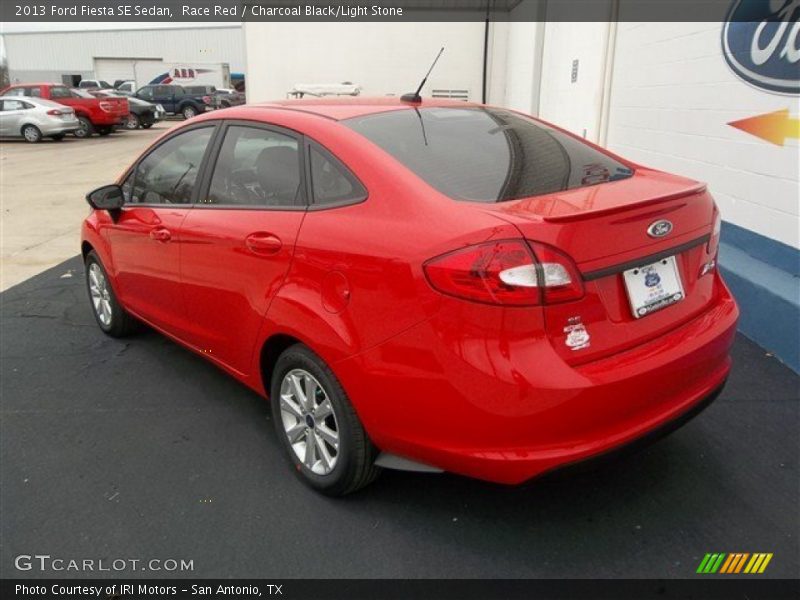 Race Red / Charcoal Black/Light Stone 2013 Ford Fiesta SE Sedan