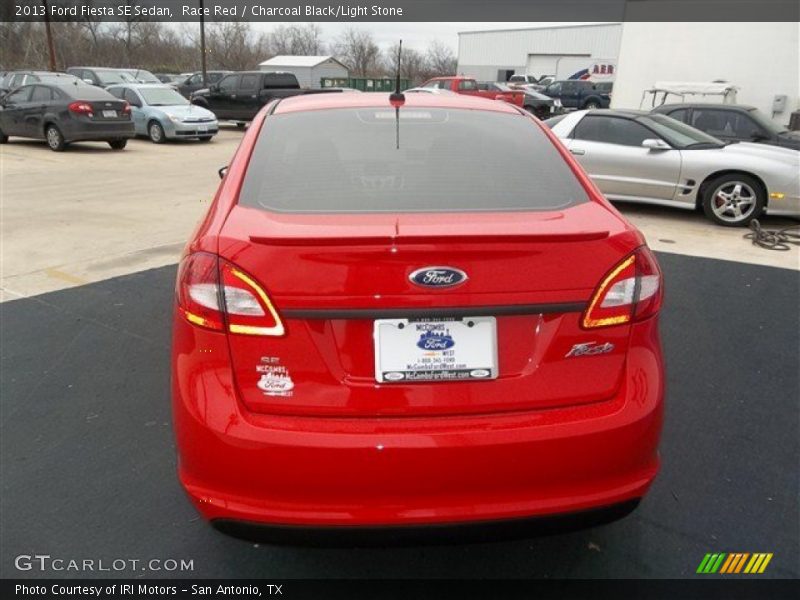 Race Red / Charcoal Black/Light Stone 2013 Ford Fiesta SE Sedan