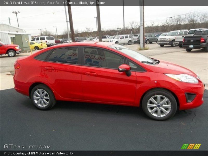 Race Red / Charcoal Black/Light Stone 2013 Ford Fiesta SE Sedan