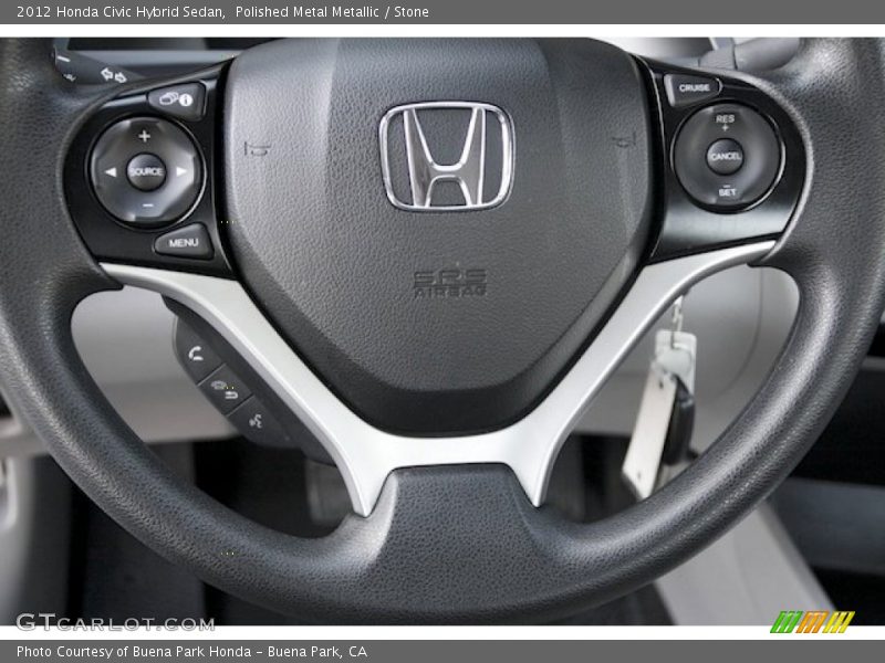 Polished Metal Metallic / Stone 2012 Honda Civic Hybrid Sedan