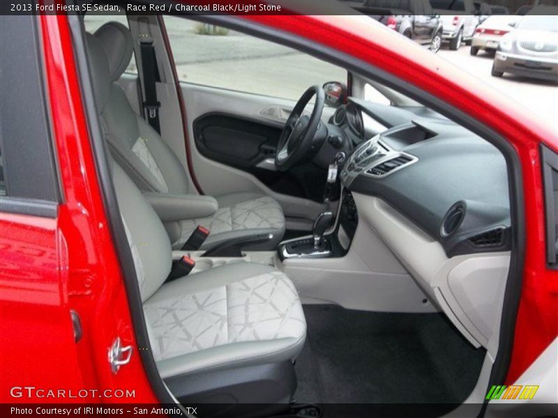 Race Red / Charcoal Black/Light Stone 2013 Ford Fiesta SE Sedan