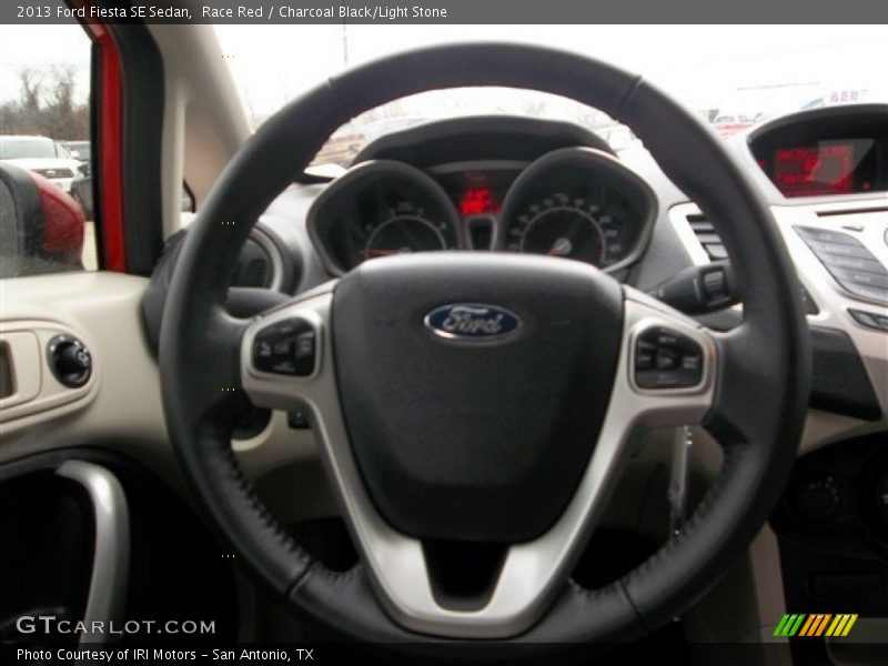 Race Red / Charcoal Black/Light Stone 2013 Ford Fiesta SE Sedan