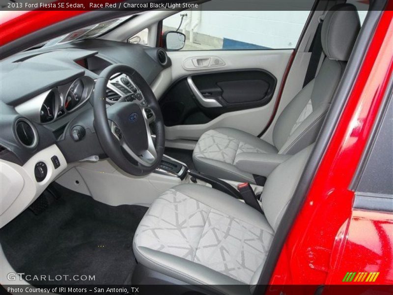 Race Red / Charcoal Black/Light Stone 2013 Ford Fiesta SE Sedan
