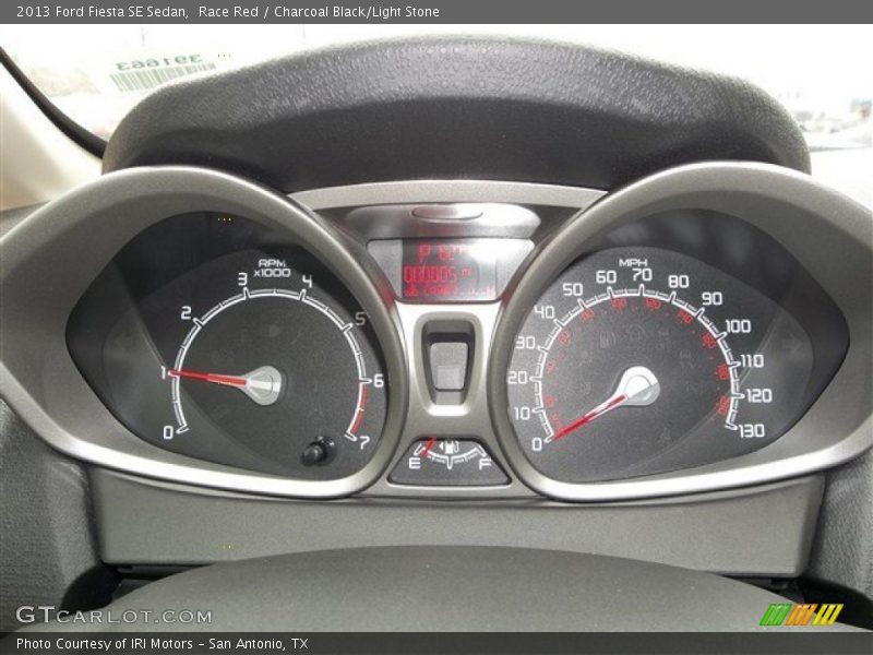 Race Red / Charcoal Black/Light Stone 2013 Ford Fiesta SE Sedan