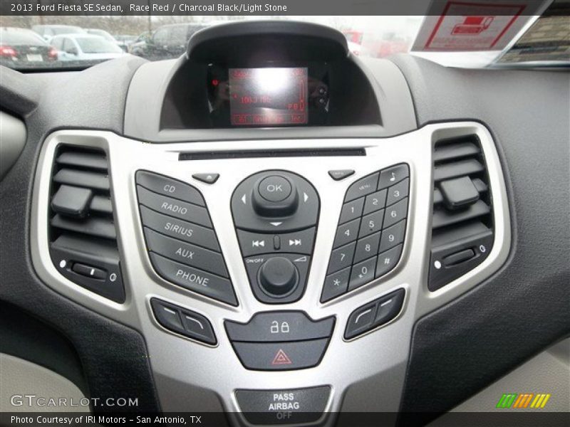 Race Red / Charcoal Black/Light Stone 2013 Ford Fiesta SE Sedan
