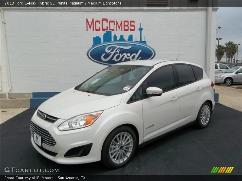 White Platinum / Medium Light Stone 2013 Ford C-Max Hybrid SE
