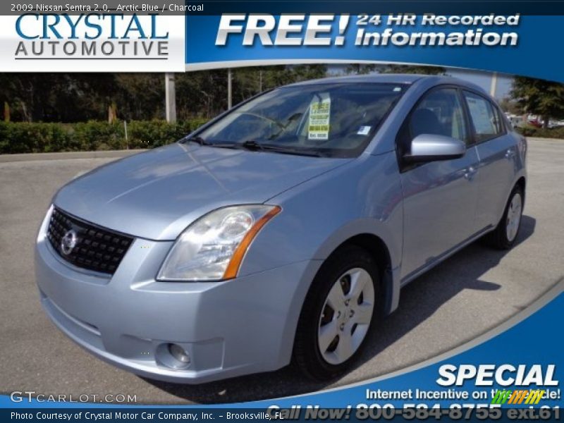 Arctic Blue / Charcoal 2009 Nissan Sentra 2.0