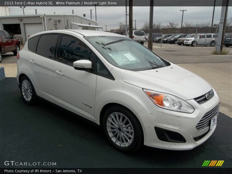 White Platinum / Medium Light Stone 2013 Ford C-Max Hybrid SE