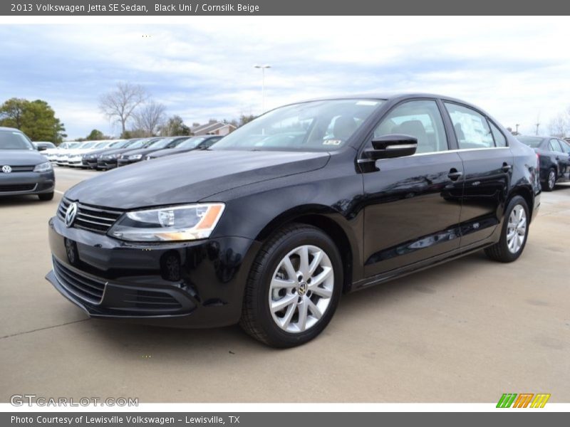 Black Uni / Cornsilk Beige 2013 Volkswagen Jetta SE Sedan