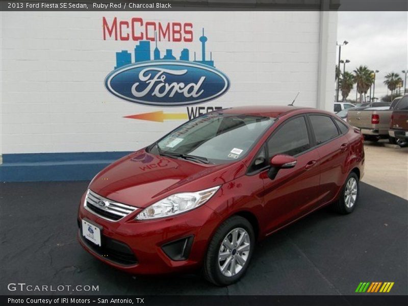 Ruby Red / Charcoal Black 2013 Ford Fiesta SE Sedan