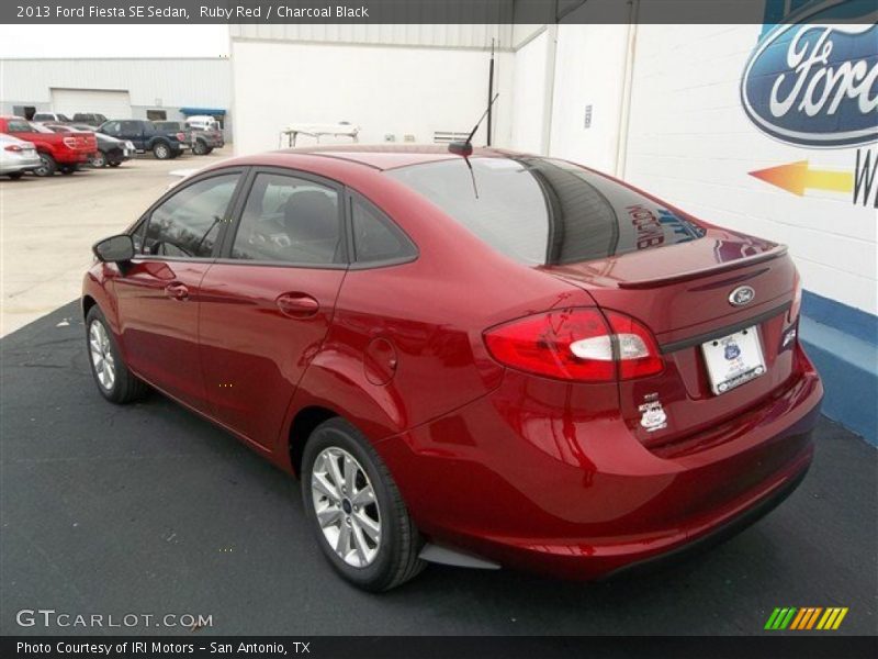 Ruby Red / Charcoal Black 2013 Ford Fiesta SE Sedan