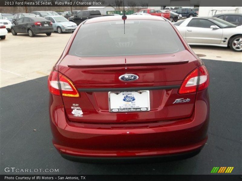 Ruby Red / Charcoal Black 2013 Ford Fiesta SE Sedan