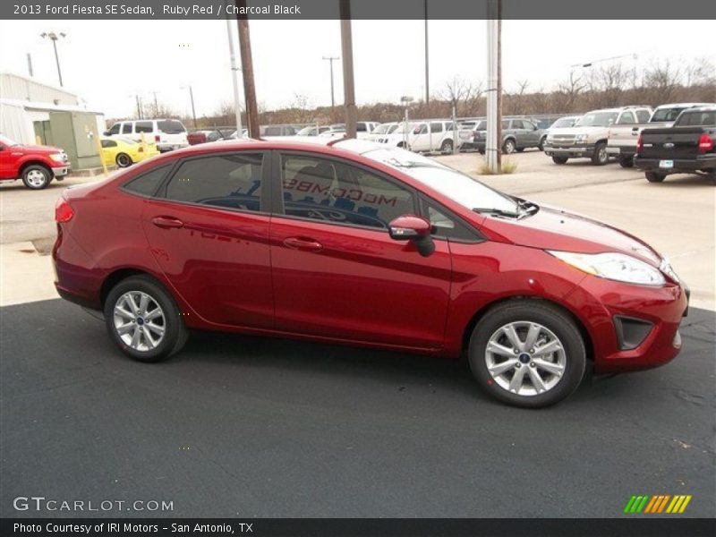 Ruby Red / Charcoal Black 2013 Ford Fiesta SE Sedan