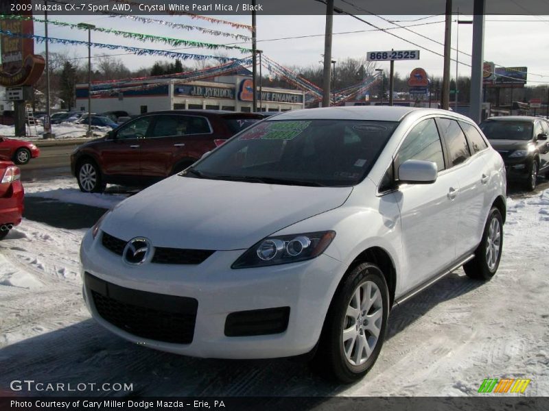 Crystal White Pearl Mica / Black 2009 Mazda CX-7 Sport AWD